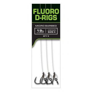 Fox Carp Ready Rigs Fluoro D-Rig Size 6 3st.