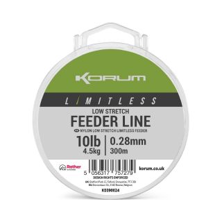Korum Limitless Low Stretch Feeder Line 0.28mm 300m
