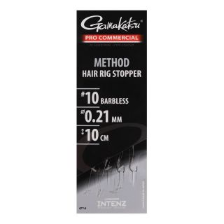 Gamakatsu Pro-C Method A1 Hair Rig Banded Easy Stop Barbless 10cm 0.21mm Size 10