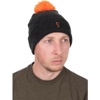 Fox Collection Bobble Hat Black & Orange