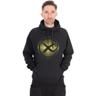 Matrix Large Fade Logo Hoody Black & Lime Medium