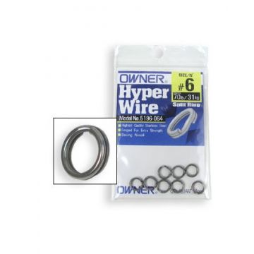 Owner Hyper wire Splitring 5   9st. 60lb/27kg