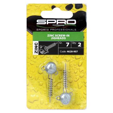 Spro Zinc Screw-In Jigheads 7 gr 2st.