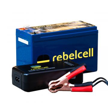 Rebelcell Set: 12V7AH AV accu + 12.6V3A acculader