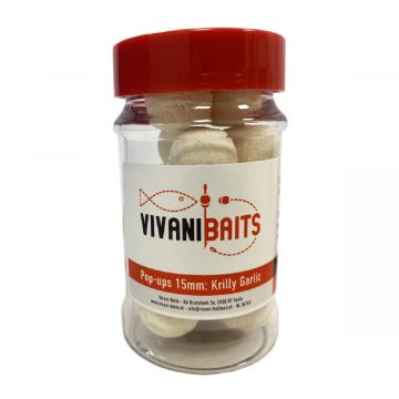 Vivani Baits 15mm Pop-ups Weis 100ML Krilly Garlic