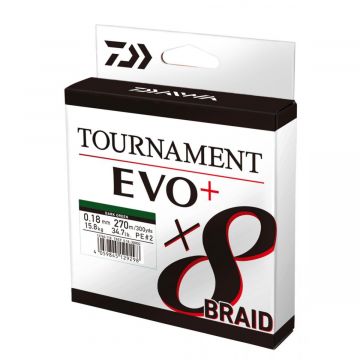 Daiwa Tournament X8 Braid EVO+  Dark Green 135m 0.14 mm 10.20kg