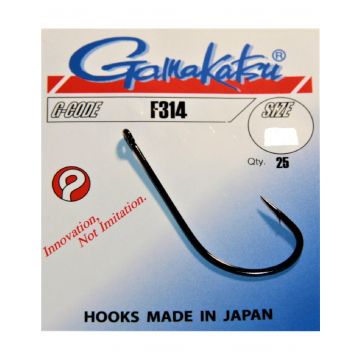 Gamakatsu F314 Hooks Black 25St. Size 6