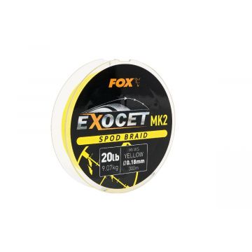 Fox Exocet Mk2 Spod Braid Yellow 0.18mm 20Lb 300m