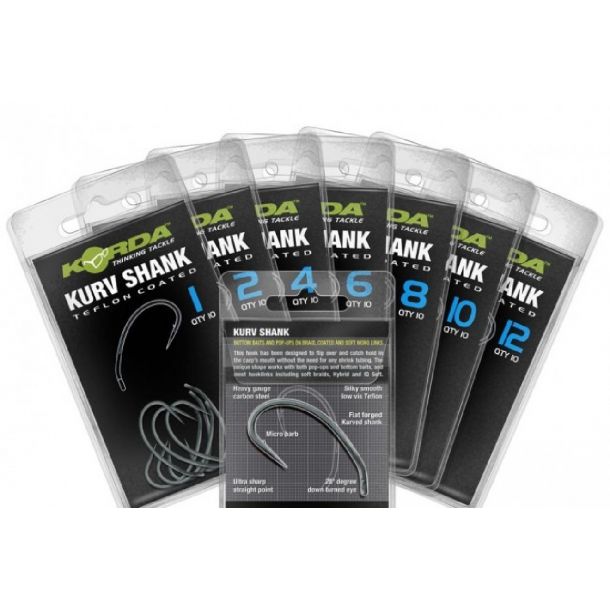 Korda Kurv Shank Haak  Size 6, 10 st main product photo
