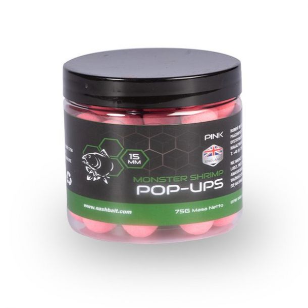 Nash Monster Shrimp Pop Ups Pink 12mm 75gr main product photo