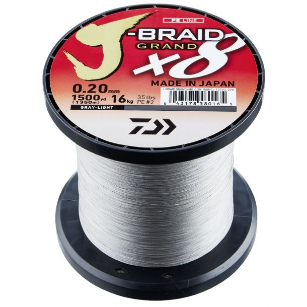 Daiwa J-Braid Grand X8 Gray Light 100m 0.10 mm / 7kg main product photo