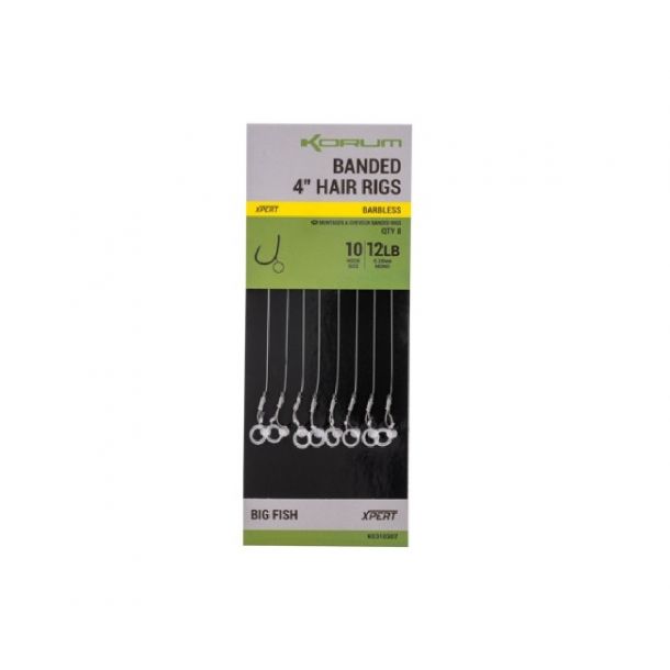 Korum Hair Rigs Banded Barbed 10cm 14b Size 8 main product photo