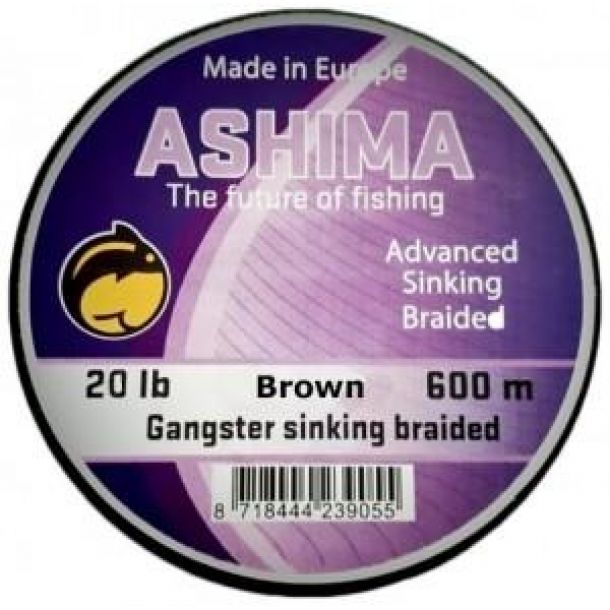 Ashima Gangster 8 Braid Sinking Brown 600 m 25 lbs main product photo