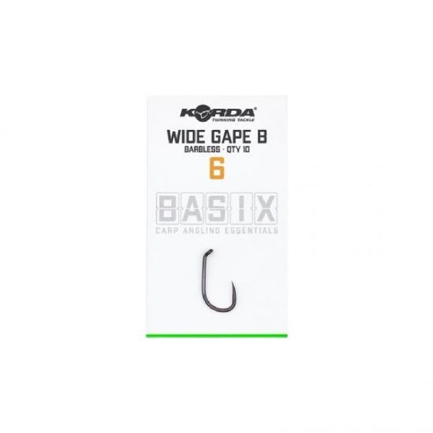 Korda Basix Wide Gape Barbless Size 6 main product photo