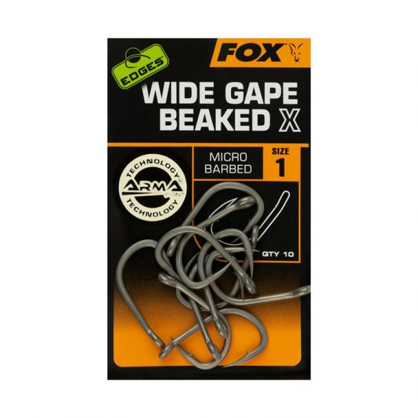 Fox Edges Wide Gape Beaked X 10st. Size 1 main product photo