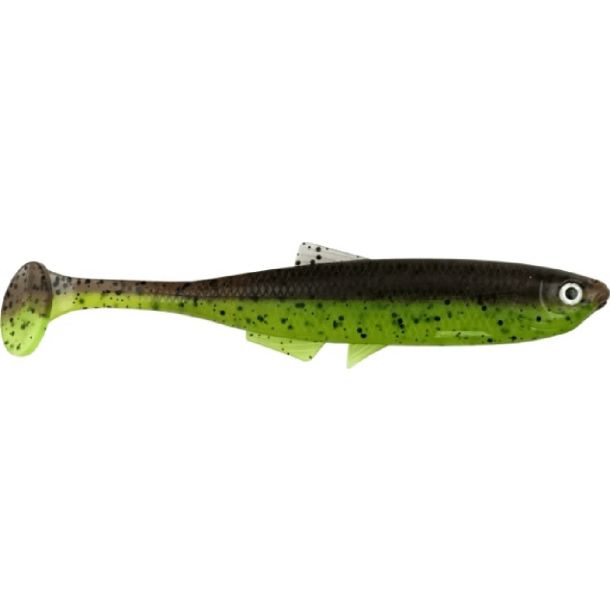 LMAB KØFI Bleak Shad 12 cm 4st. Green Pumpkin/ Chartreuse main product photo