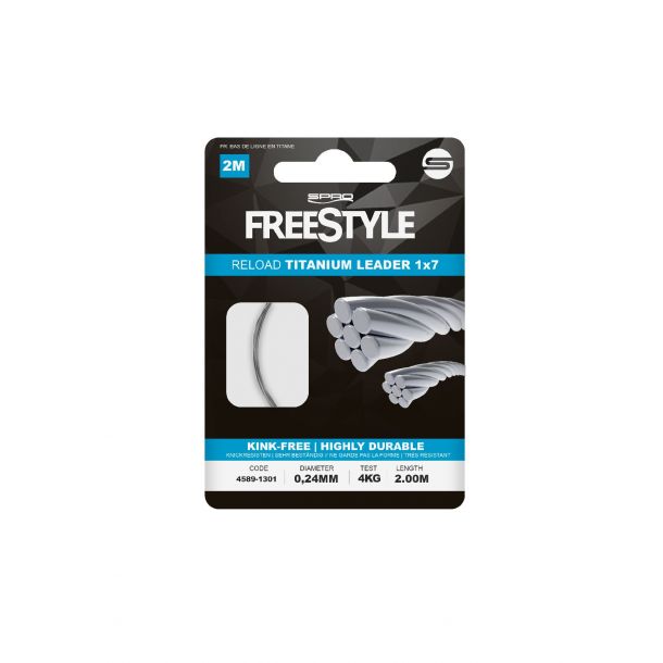 Spro Freestyle Reload Titanium Leader 2M 0,24 mm 4kg main product photo