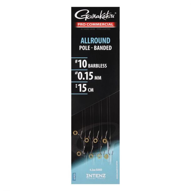 Gamakatsu Pro-C Allround Eyed A1 Pole Banded Barbless 15cm 0.15mm Size 10 main product photo